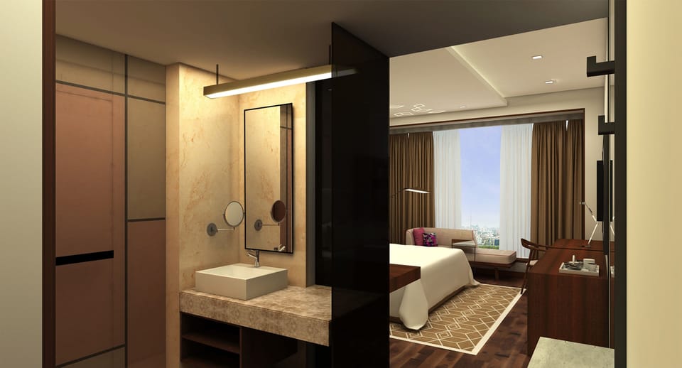Executive Suite, 1 King Bed | Pillowtop beds, minibar, in-room safe, desk