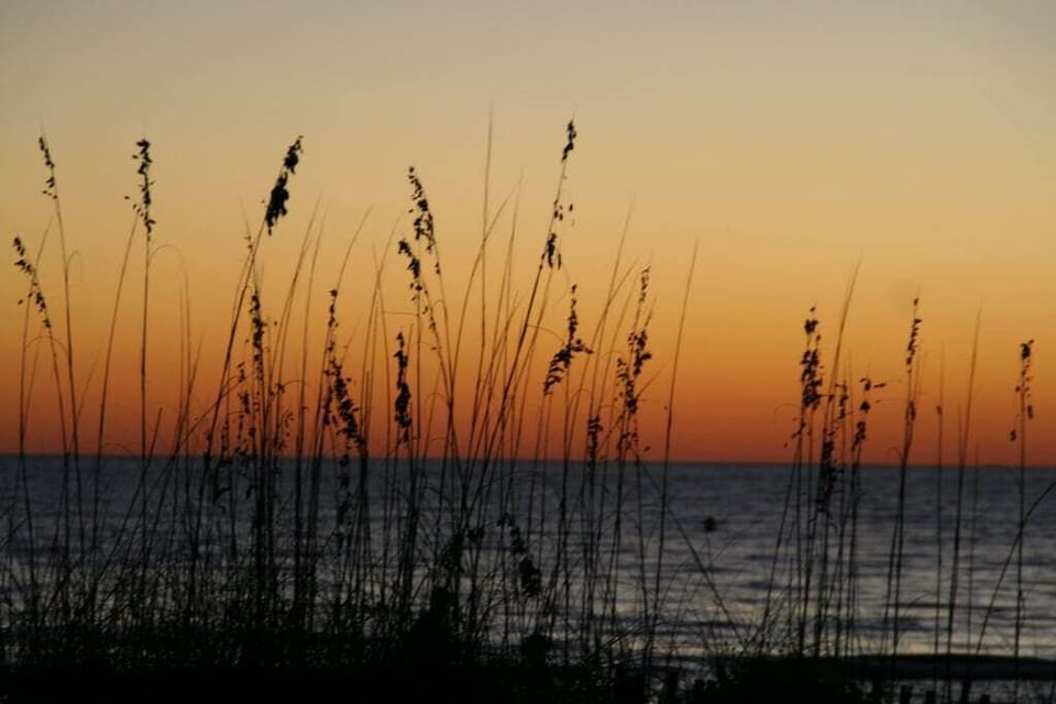 Sunset on the beach is footsteps away. Beautiful every day! 