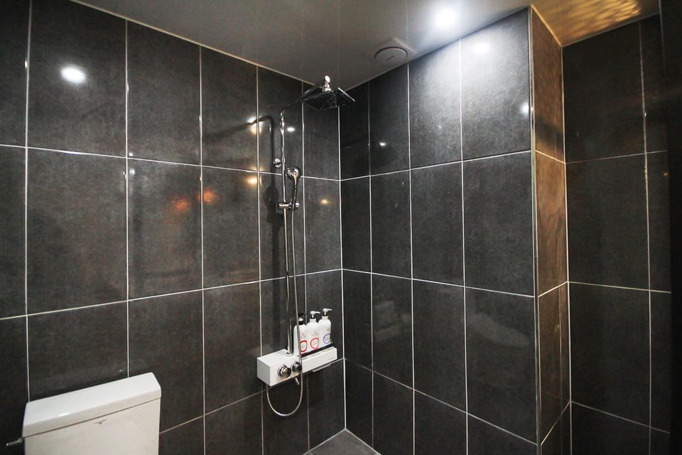 Free toiletries, hair dryer, slippers, bidet