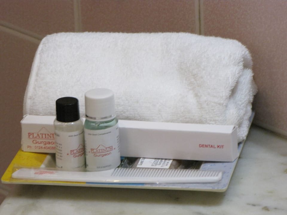 Free toiletries, towels