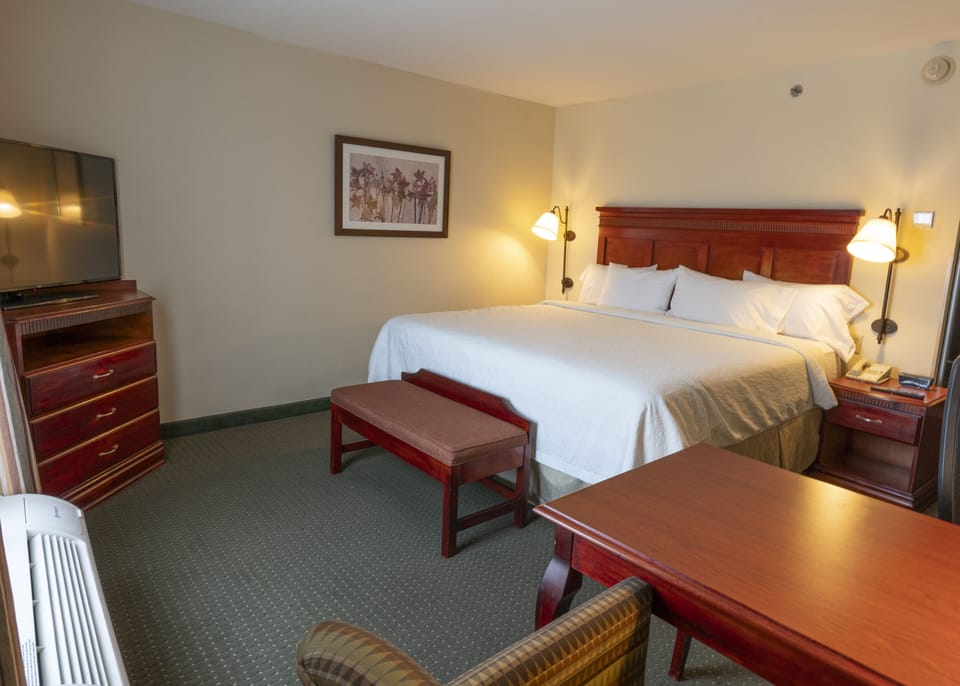Room, 1 King Bed, Non Smoking | Down comforters, desk, laptop workspace, blackout drapes