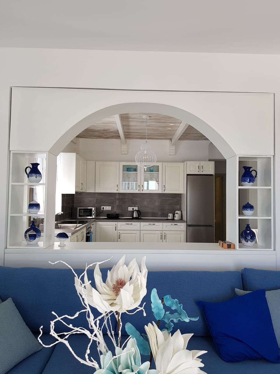 Villa, Private Pool, Sea View | Living area | Flat-screen TV, video-game console, DVD player