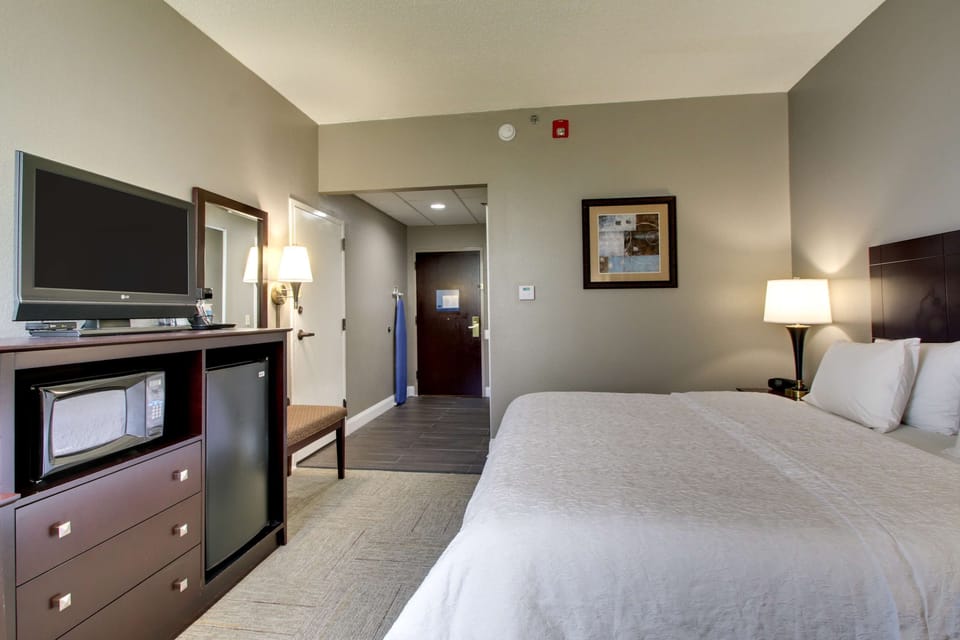 Pillowtop beds, desk, blackout drapes, iron/ironing board