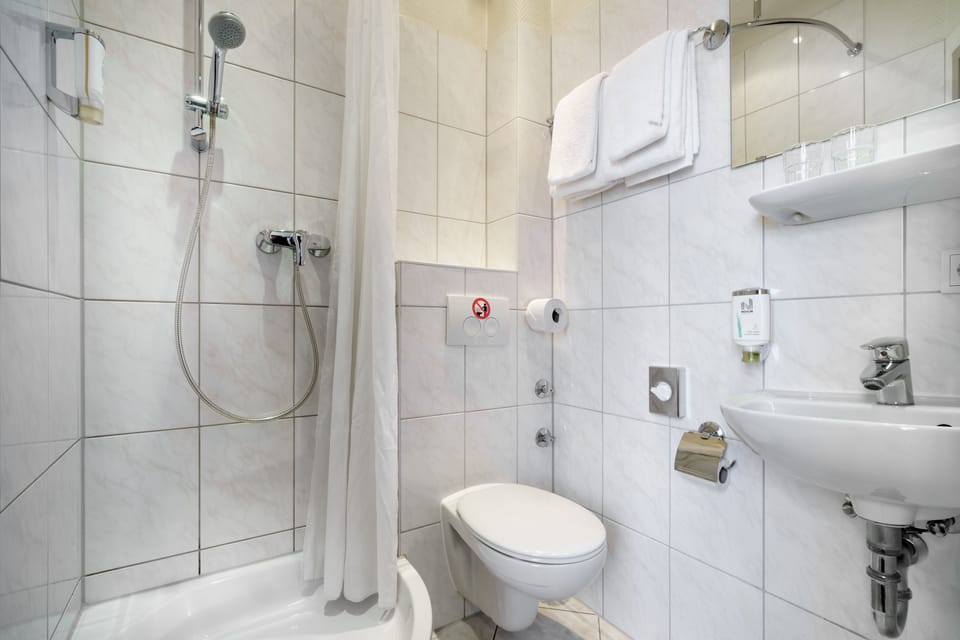 Free toiletries, hair dryer, towels