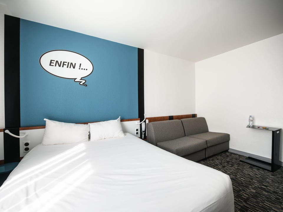 Premium bedding, blackout drapes, soundproofing, free WiFi