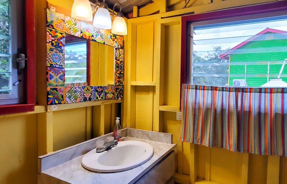 Coco Cabana - Private Ensuite Bathroom & Outdoor Rainwater Shower | Bathroom | Shower, rainfall showerhead, towels, toilet paper