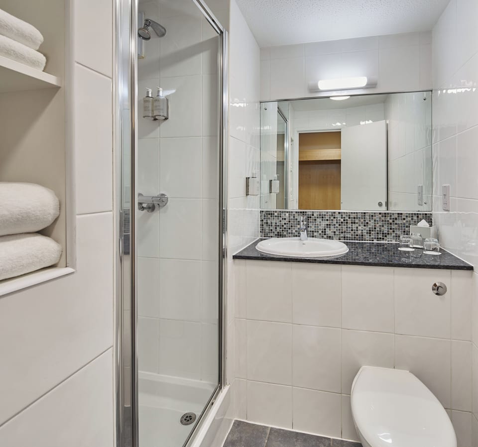 Free toiletries, hair dryer, towels