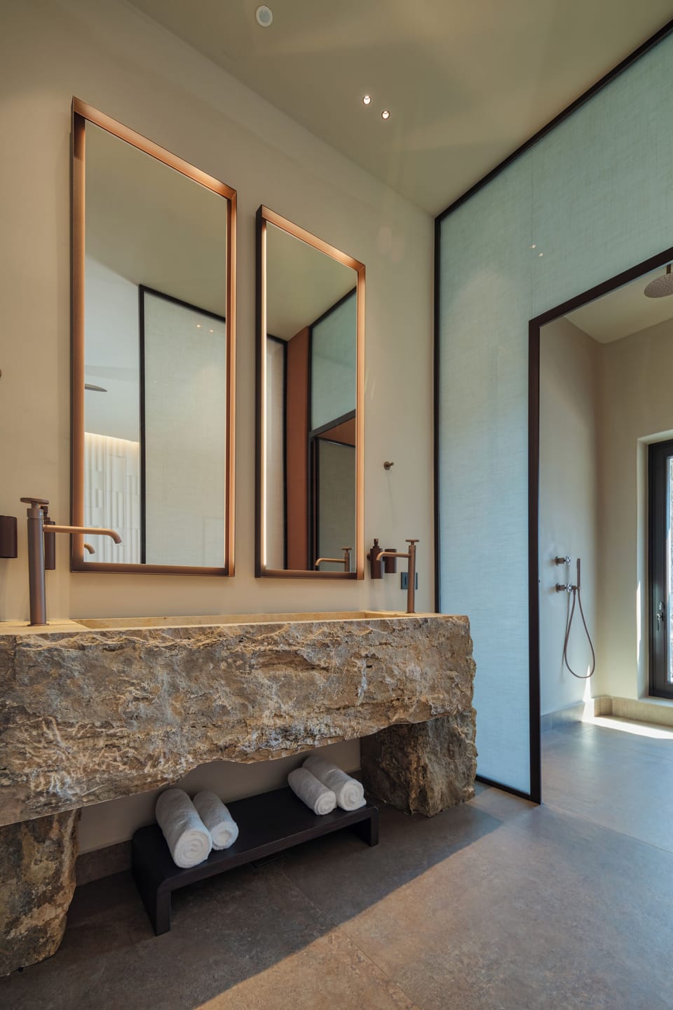 Terra Design Suite with Private Pool and Garden View | Bathroom | Free toiletries, hair dryer, slippers, towels