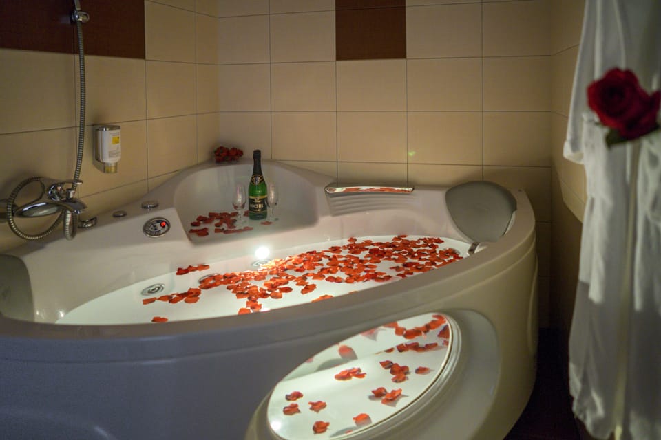Apartment (VIP) | Bathroom | Shower, hair dryer, towels