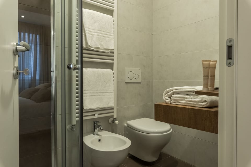 Deluxe Double Room | Bathroom | Shower, bidet, towels