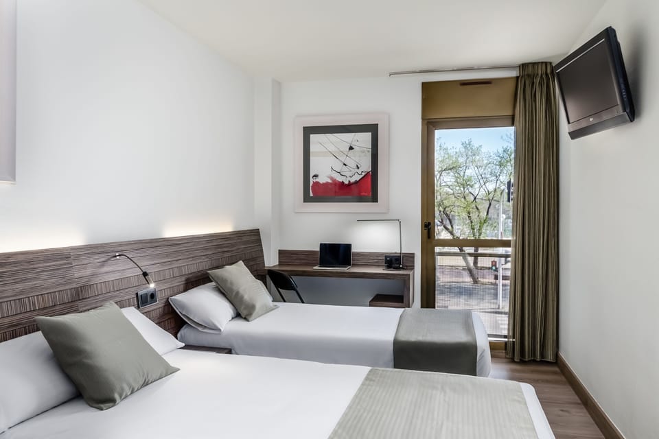 Desk, free WiFi, bed sheets