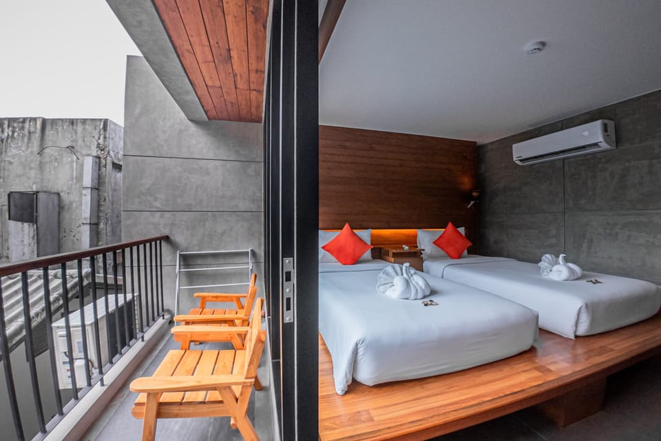 Standard Double or Twin Room, Balcony | In-room safe, desk, WiFi (free), bed sheets