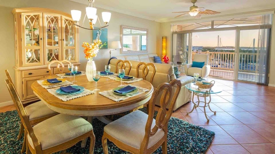 Indoor dining table seats six...