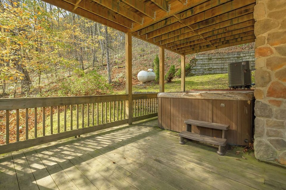 Outdoor hot tub.