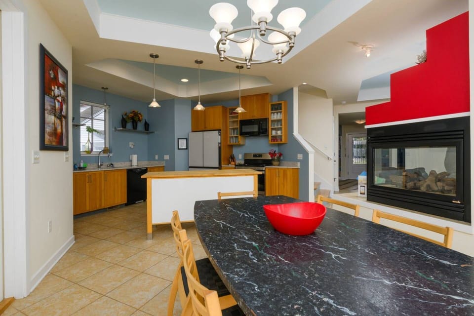 Dining room and kitchen