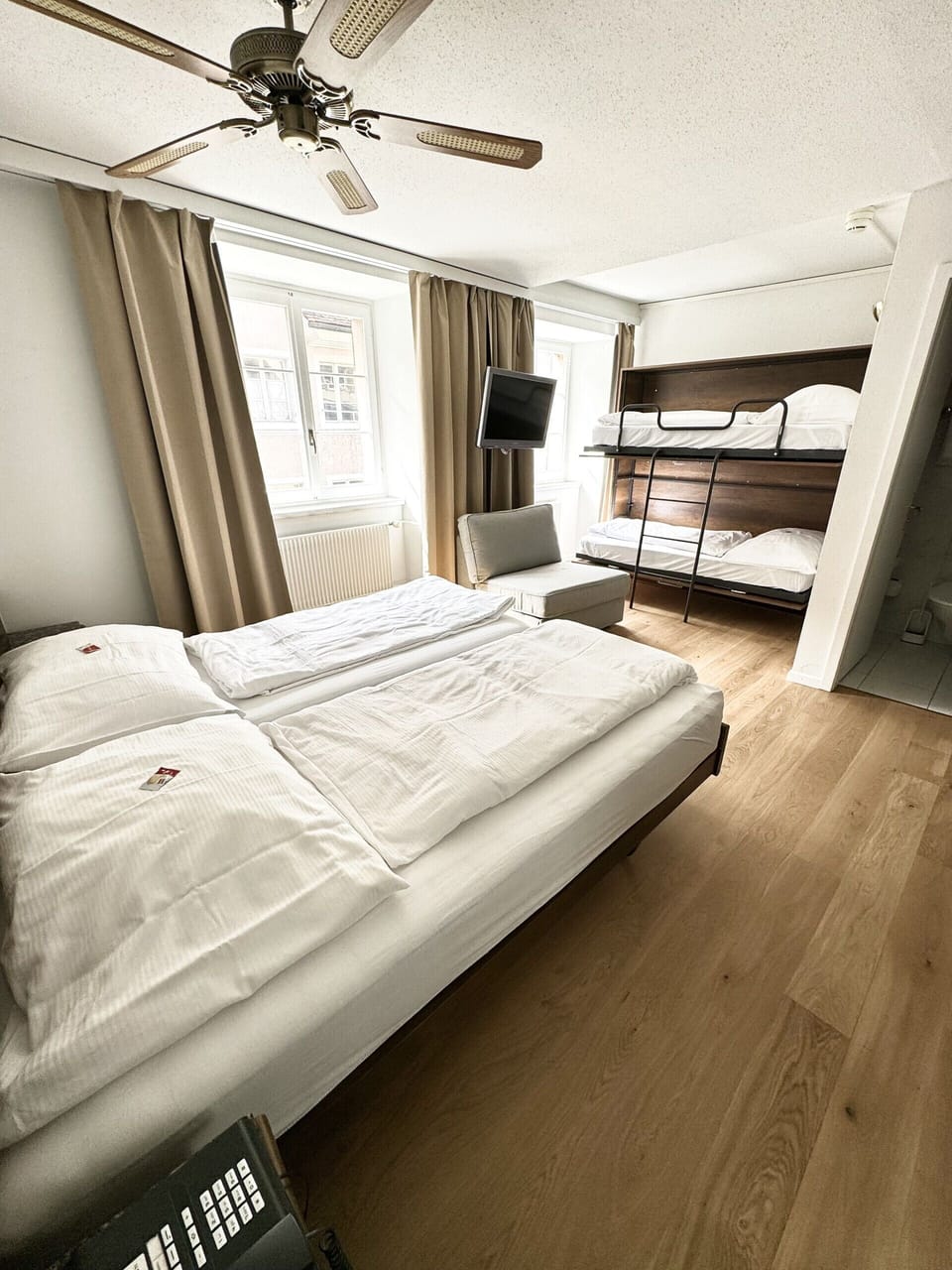 In-room safe, desk, laptop workspace, iron/ironing board