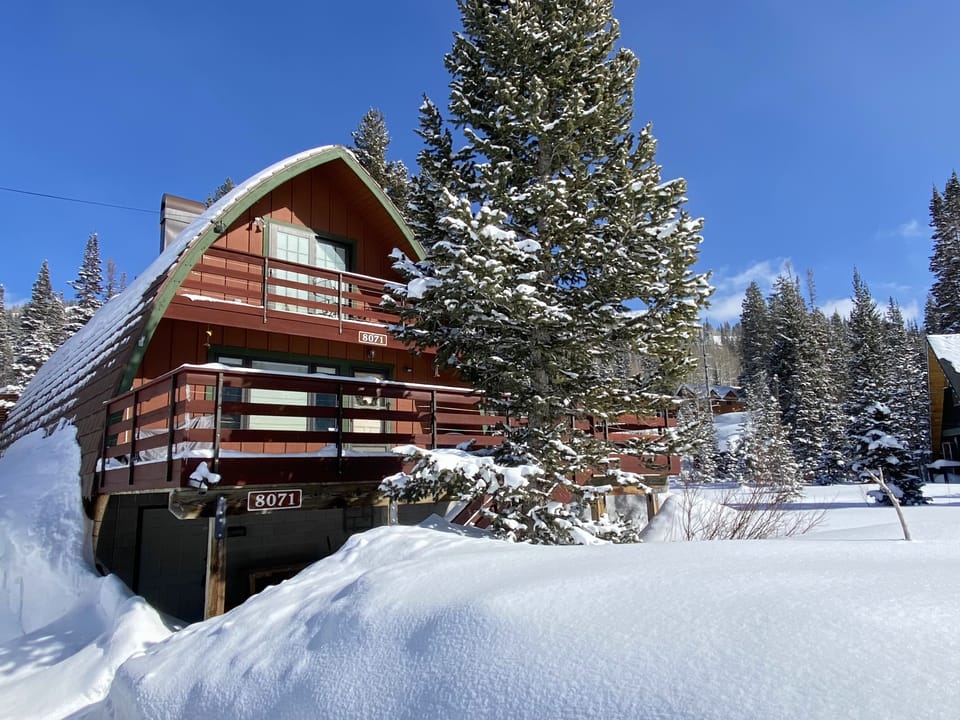 Front of the Cabin in Winter
