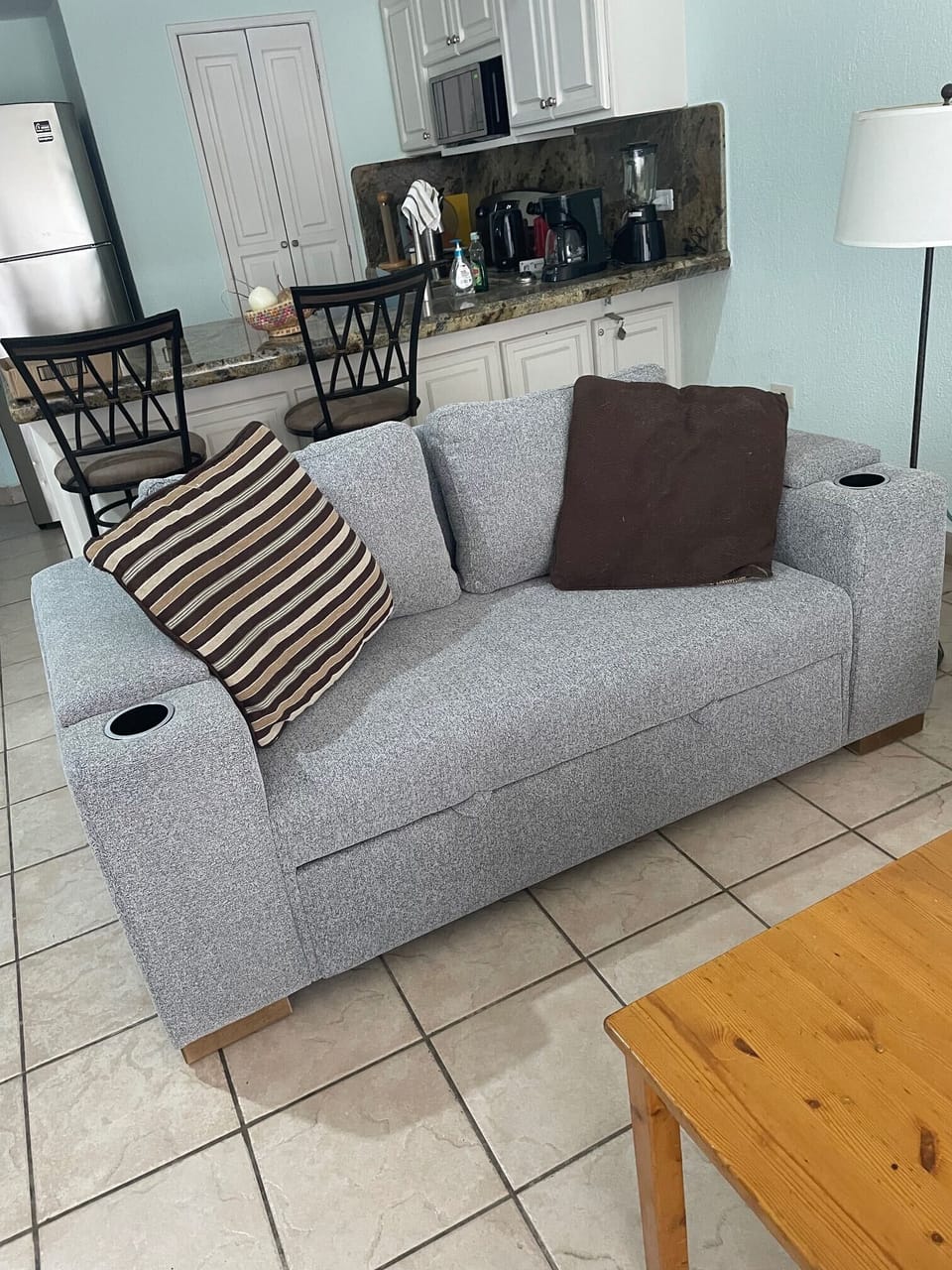 New sofa bed replacing love seat