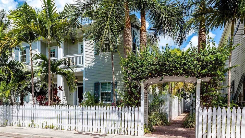Surrounded by palm trees and lush tropical plants...