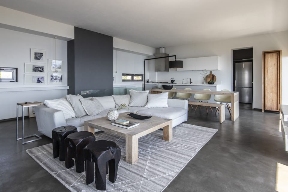 Executive Villa, 2 Bedrooms, Private Pool, Sea View | Living area | Flat-screen TV, fireplace, DVD player