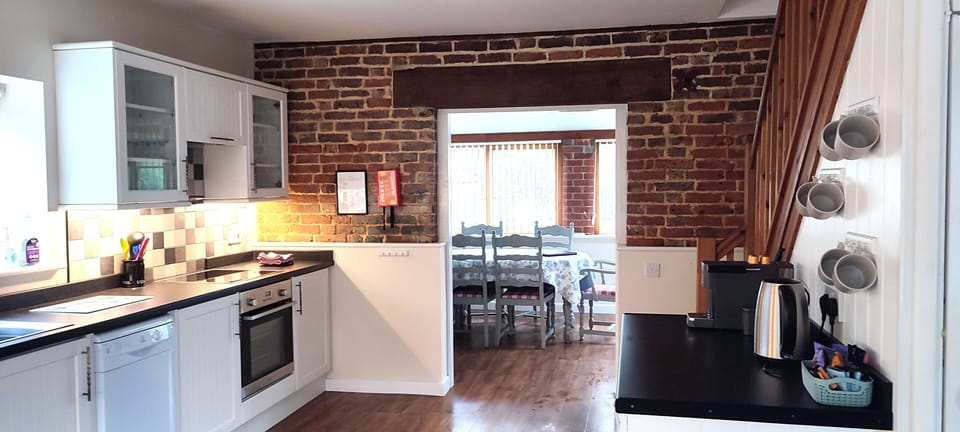 fully equipped kitchen/ open plan living 