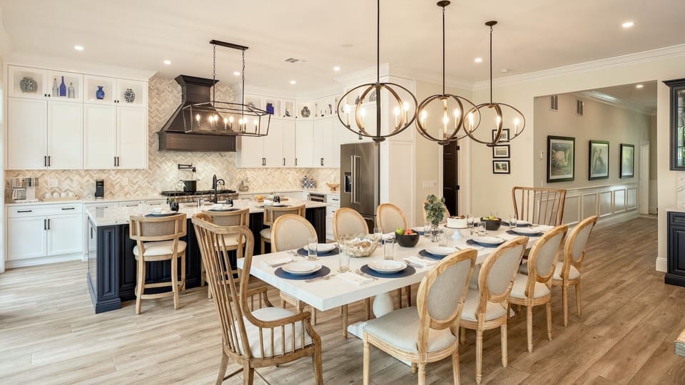 The beautifully renovated gourmet kitchen features brand new appliances...