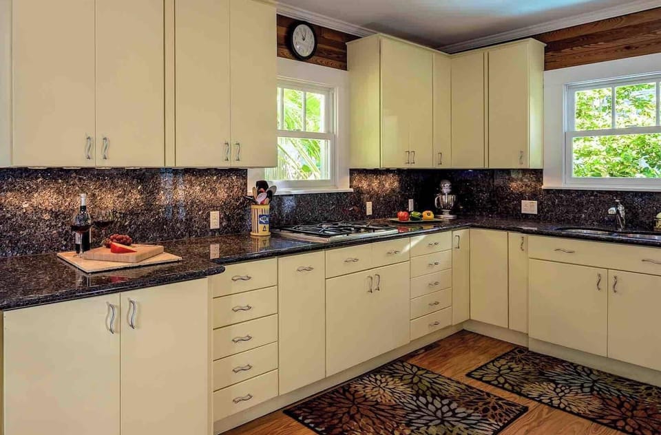 There's plenty of cabinet and counter space...