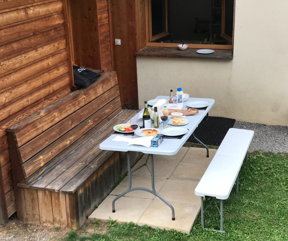 Outside seating and dining area 