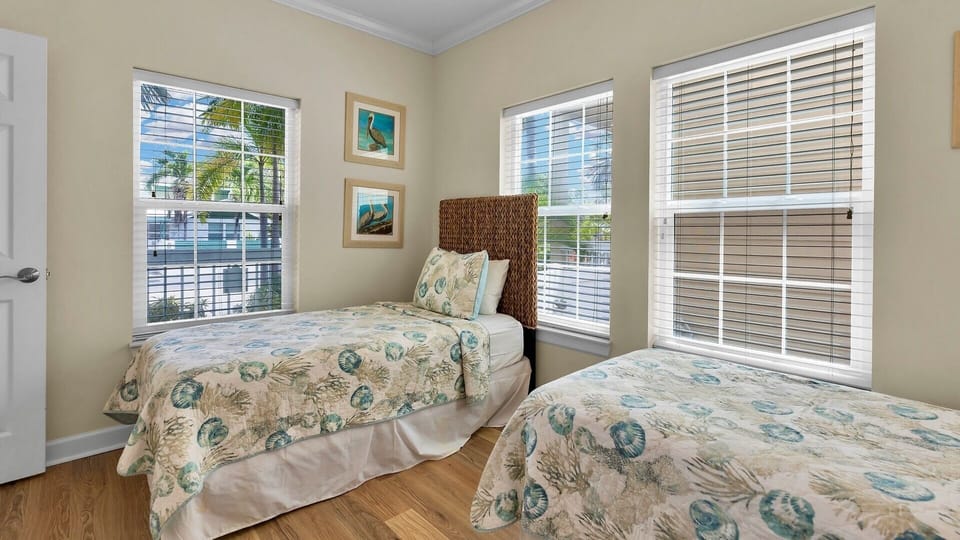 The first bedroom is located on the first floor...