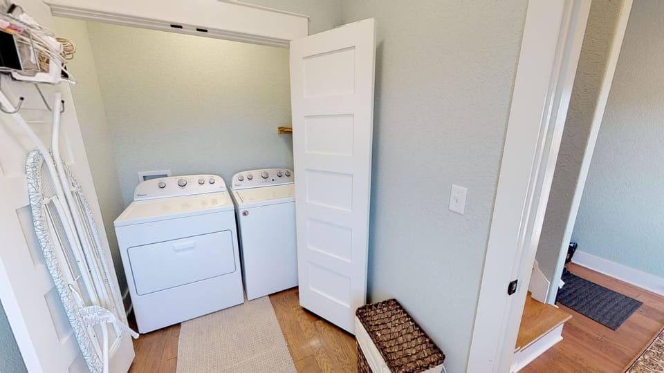 Laundry room - laundry on level two at The Weathervane vacation rental, Carova Beach 4x4 Northern Outer Banks NC