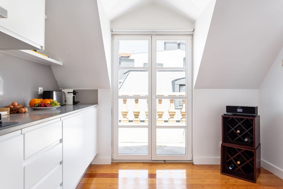 Fully equipped Kitchen with a nice balcony and music system