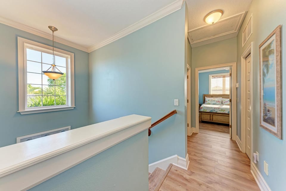 Hallway off top of stairs in upper level