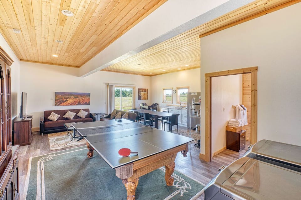 Ping Pong Table over pool table