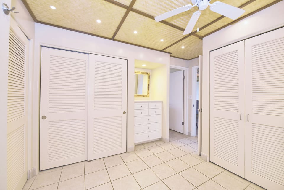 Spacious Closet, along with drawers and washer dryer