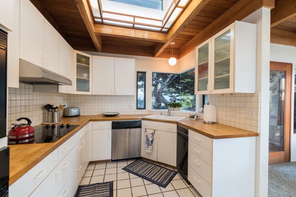 Kitchen with skylight