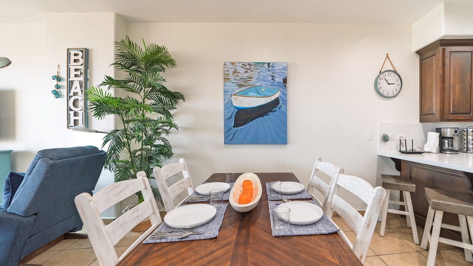Dining table for four.