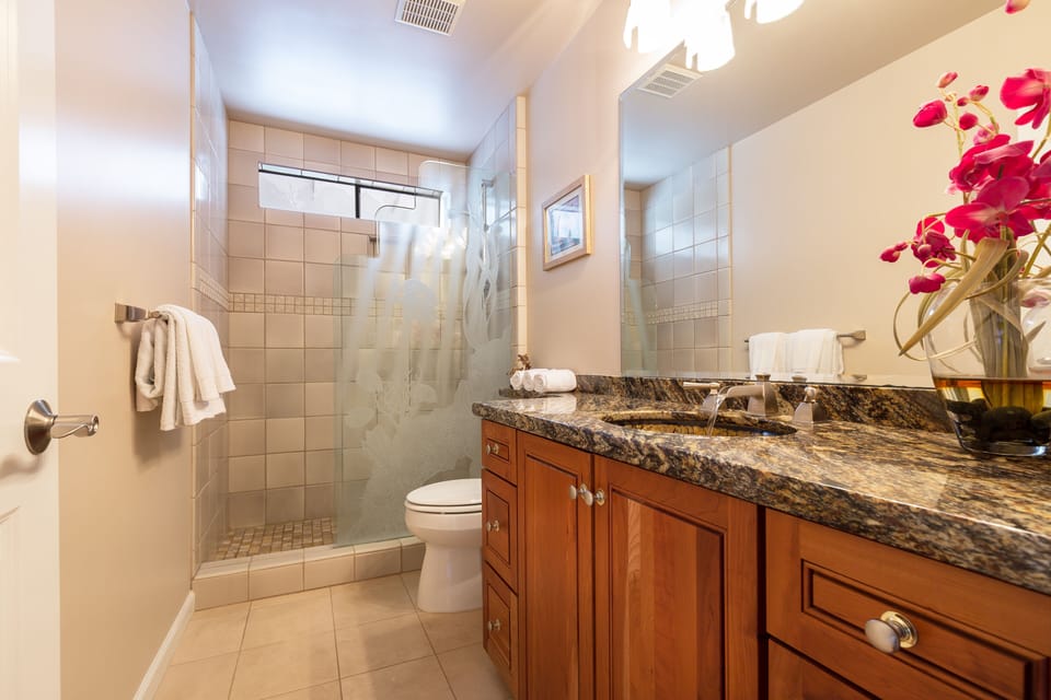 Hallway Bathroom With Walk In Shower