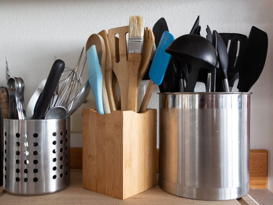 Kitchen with plenty of utensils
