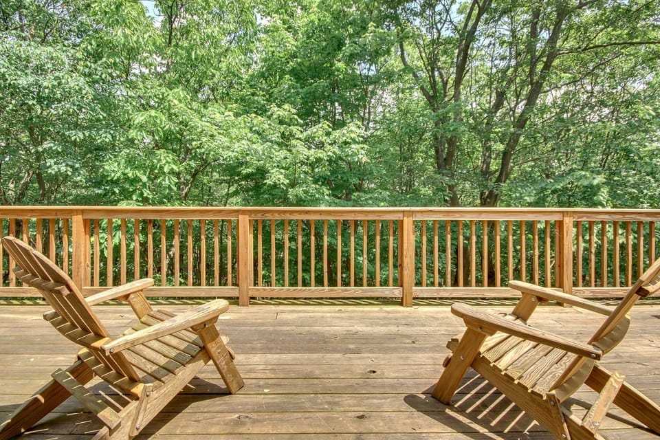 View from Deck at our Vacation Rental Near Poconos