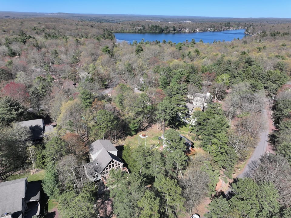 Aerial View of Big Horn and Lake Harmony.