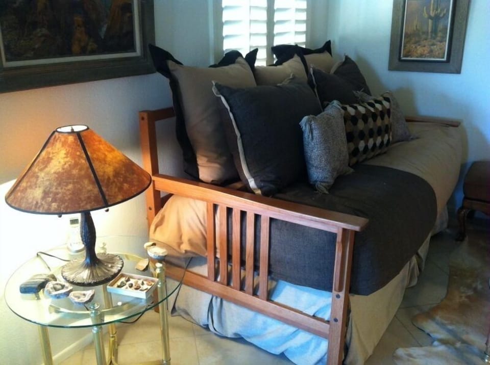 Den with view of day bed - Den with view of day bed