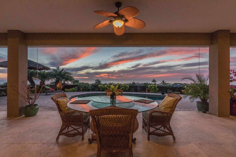 Sunset Views from the Private Lanai at Kona Hawai'i Vacation Rentals