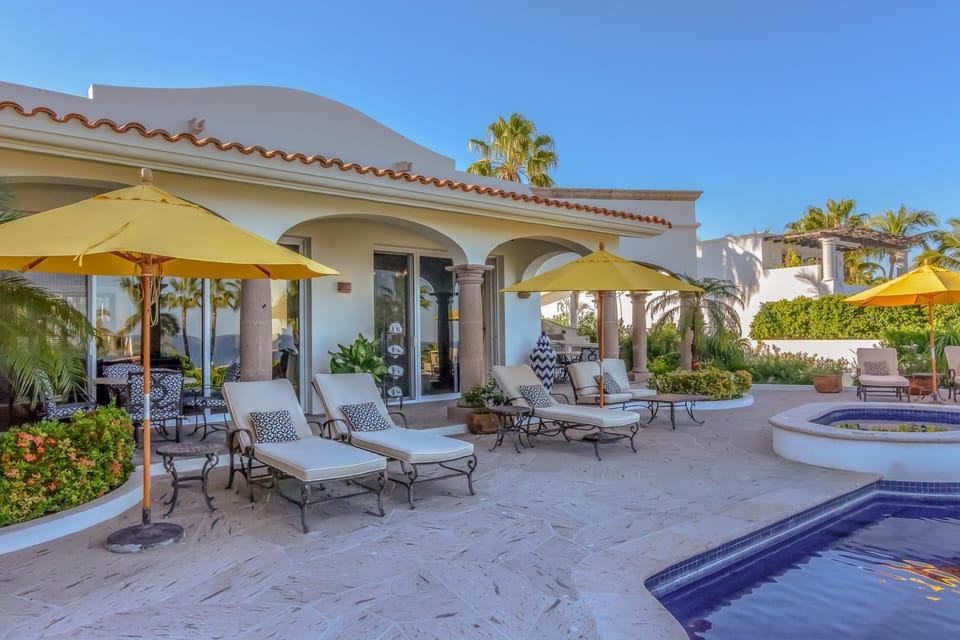 Pool deck and Jacuzzi