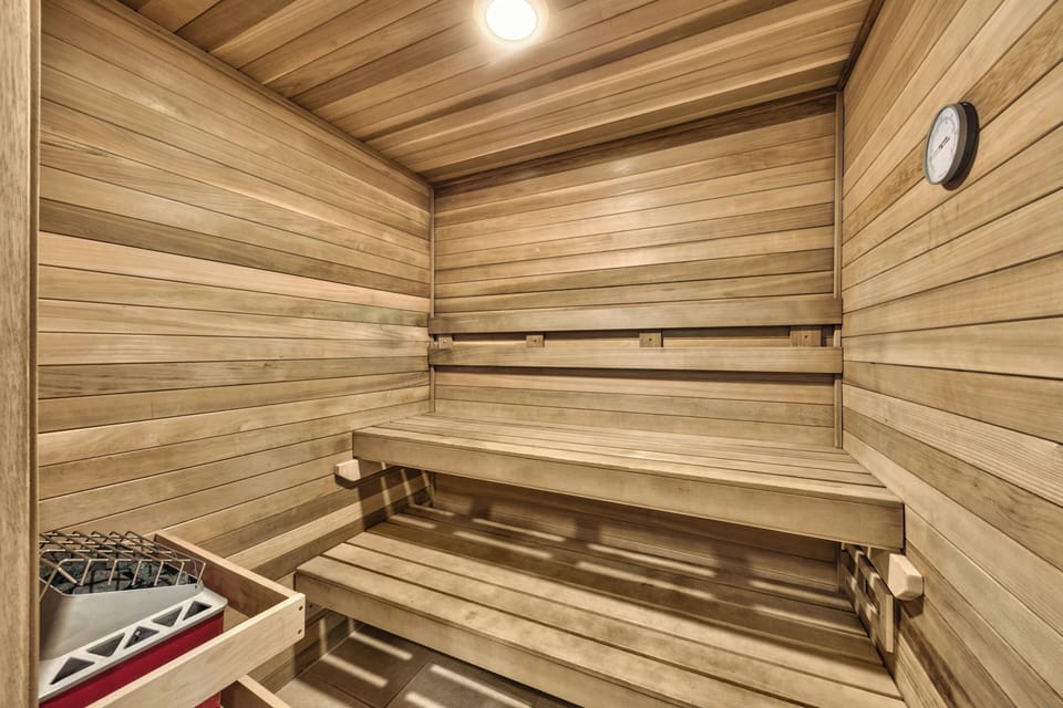 Lakeland Village community sauna located in the lodge