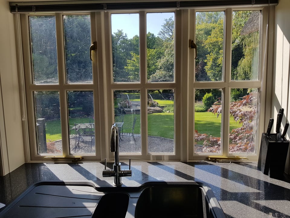 View of garden from kitchen sink!