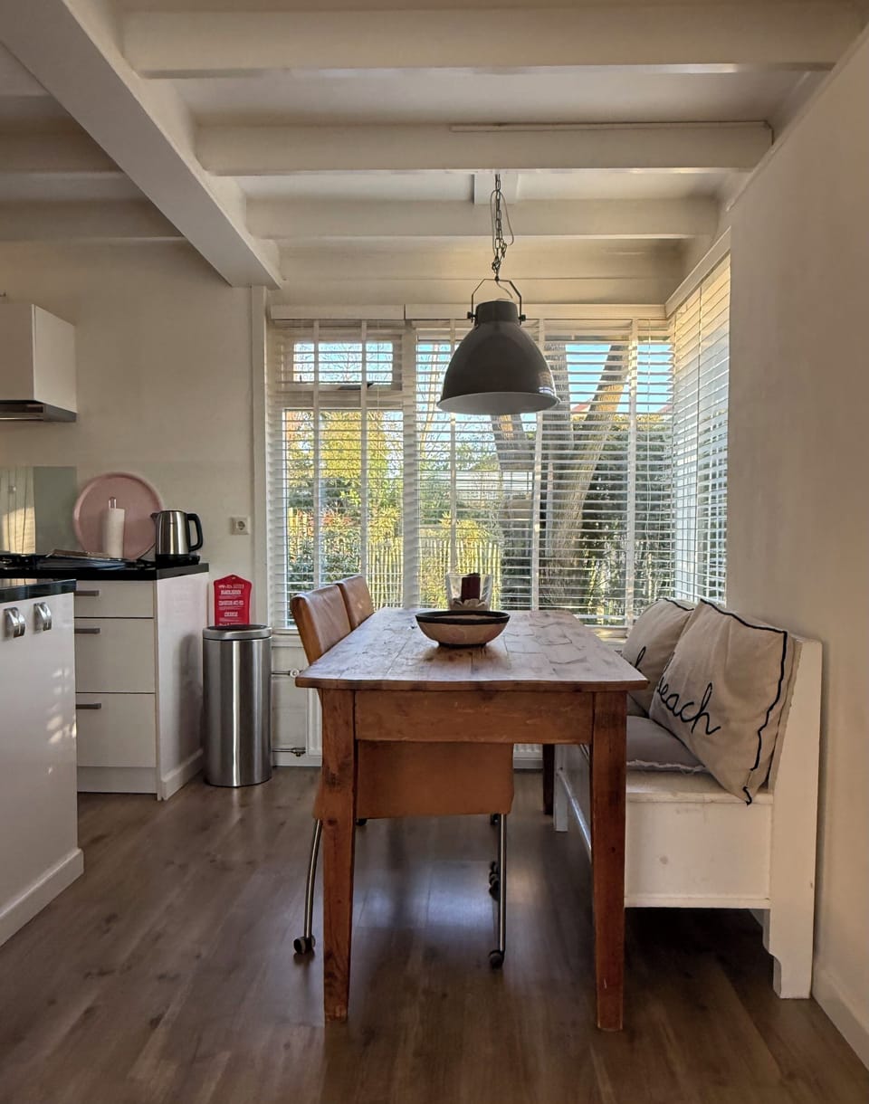 Dinner table in the kitchen.