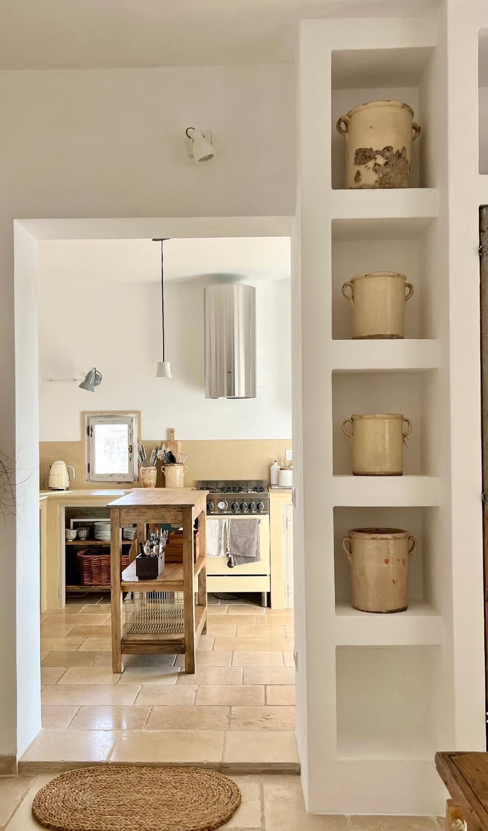 Fully equipped kitchen leads directly into the open plan dining and living room