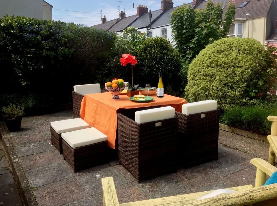 View of the garden from the Cottage.
