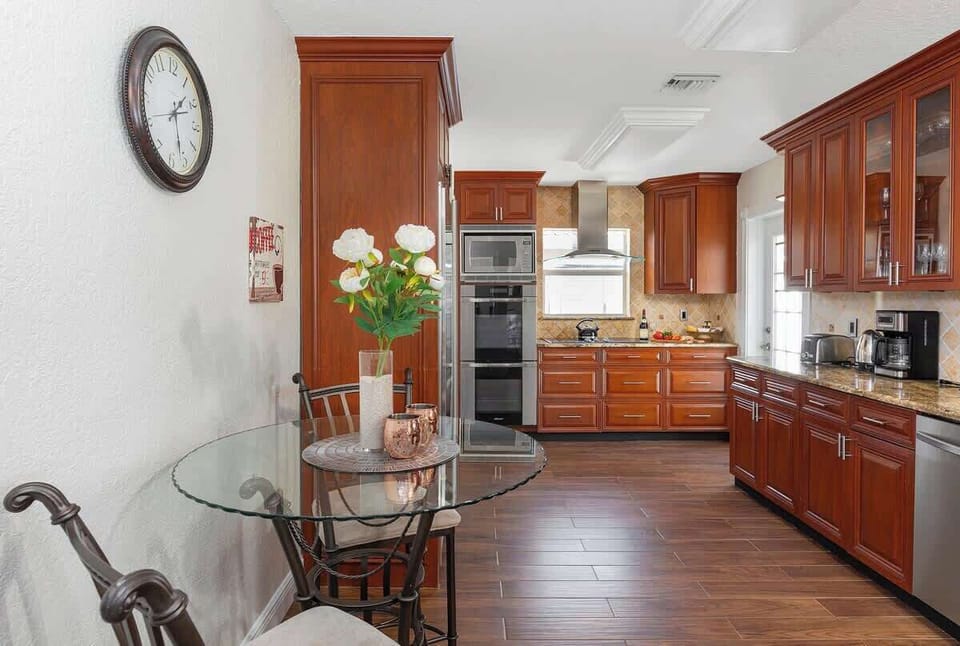 A small kitchen table for in-between meals snack