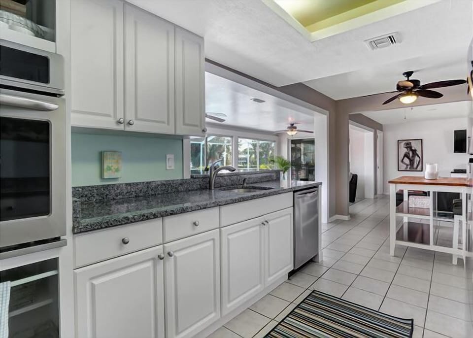 Updated countertops and stainless appliances
